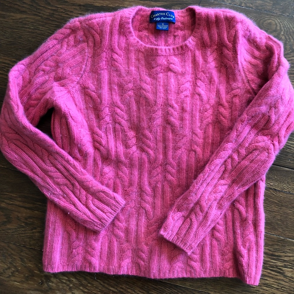 Hot pink cashmere sweater